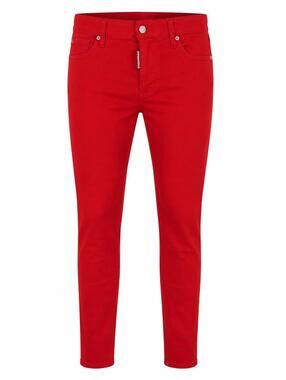 Dsquared2 Medium Waist Cropped Twiggy Women Jean Red IT38 NWT S75LB0127